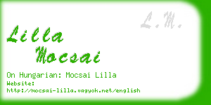 lilla mocsai business card